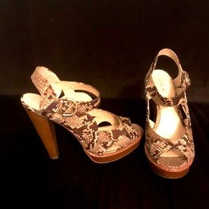 Coach snakeskin sandals